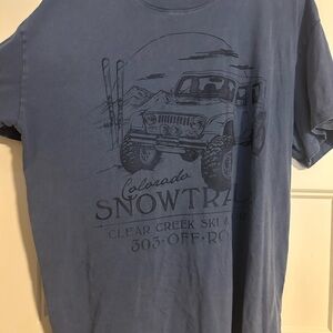 Hollister Blue Snowtrail Graphic Tee